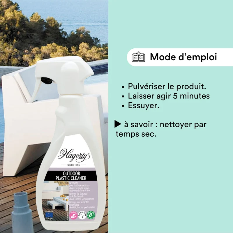 Nettoyant pour mobilier extérieur en plastique