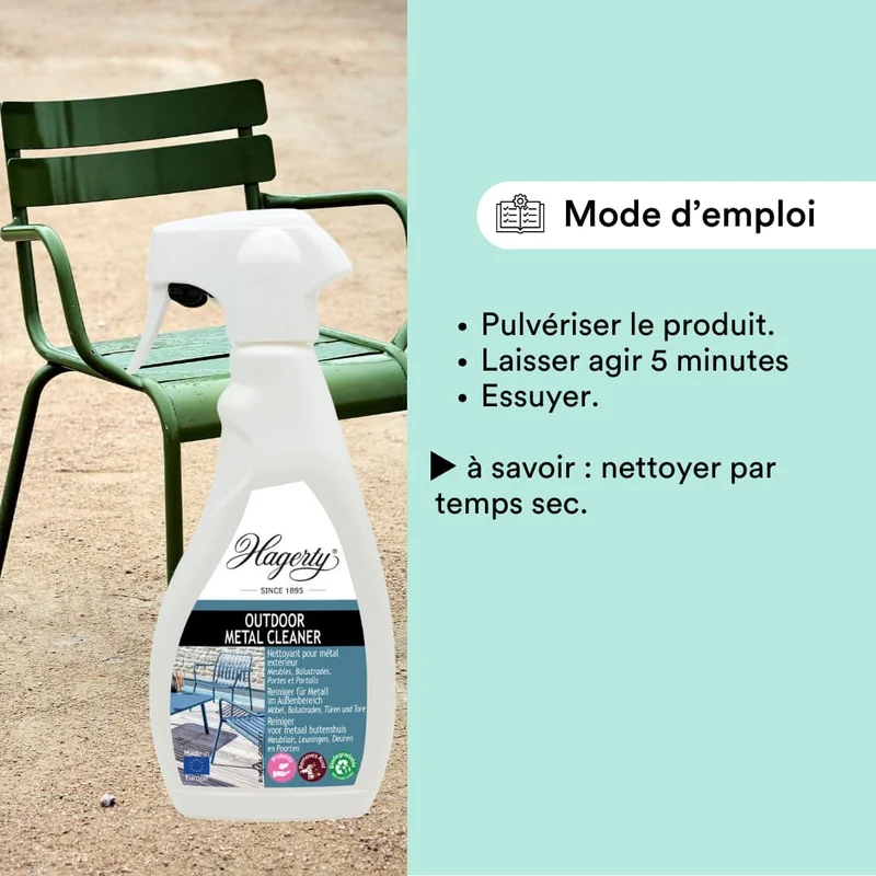 Nettoyant pour mobilier extérieur en métal
