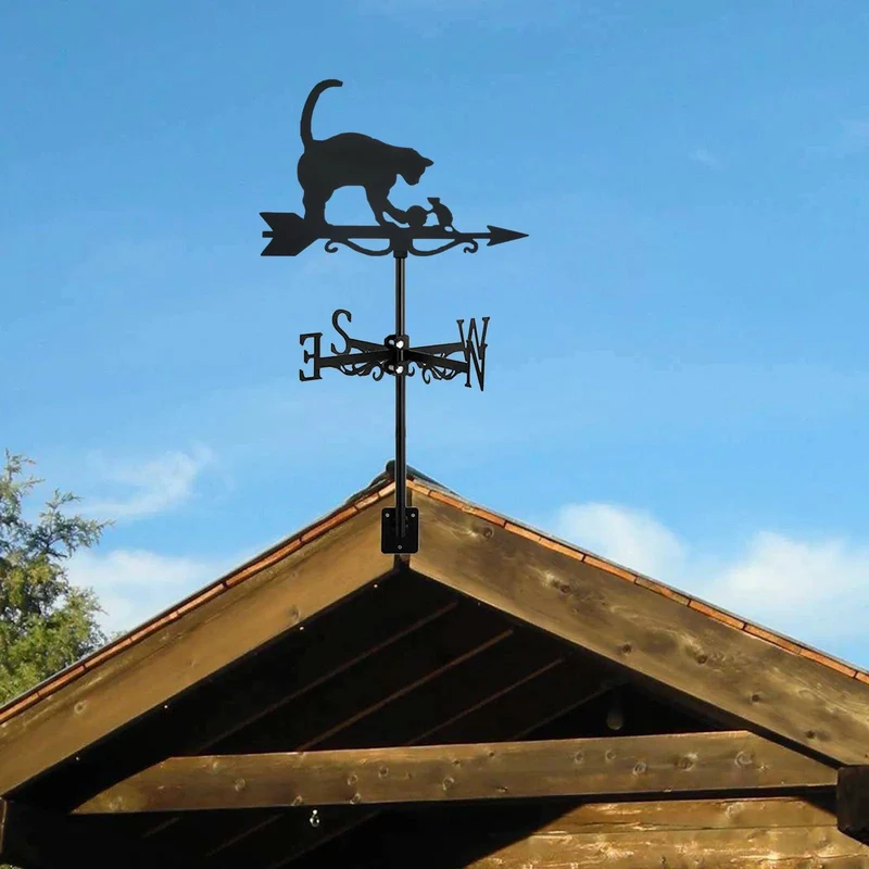 Girouette Charme Artistique Chat et Souris