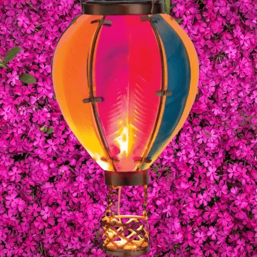 Lanterne Solaire Extérieur Féerique Ballon à Air Chaud