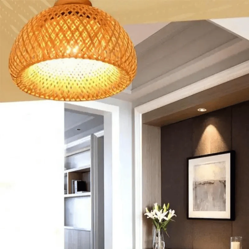 Plafonnier Rotin LED Circulaire Raffiné