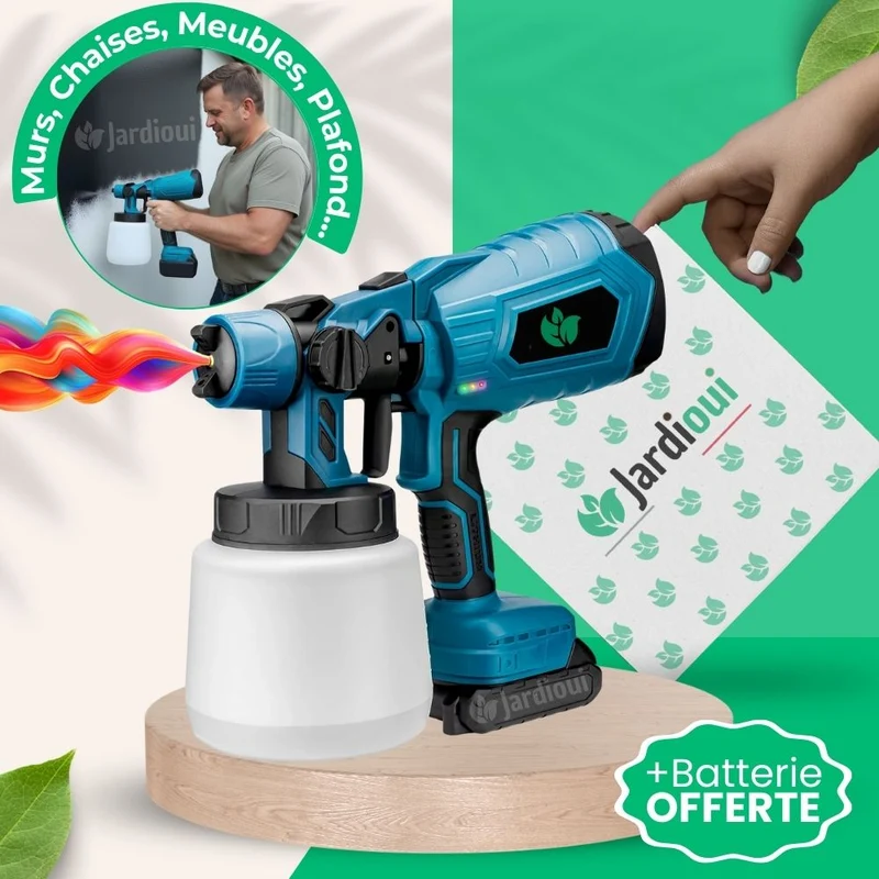 Pistolet à Peinture Électrique Sans Fil Portatif Magique (+Batterie Offerte)