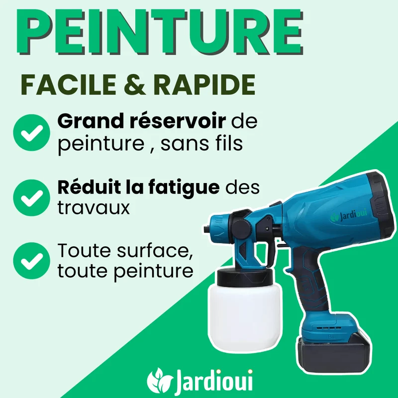 Pistolet à Peinture Électrique Sans Fil Portatif Magique (+Batterie Offerte)