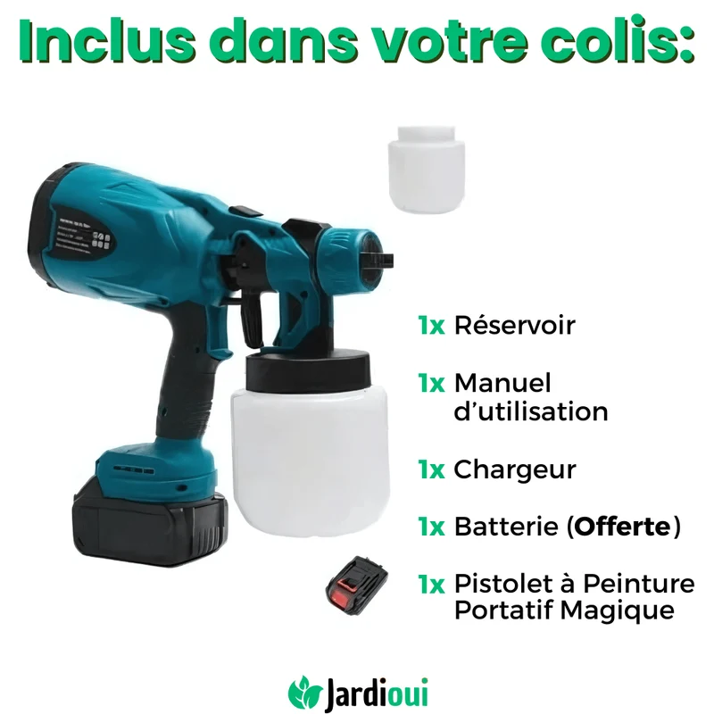 Pistolet à Peinture Électrique Sans Fil Portatif Magique (+Batterie Offerte)