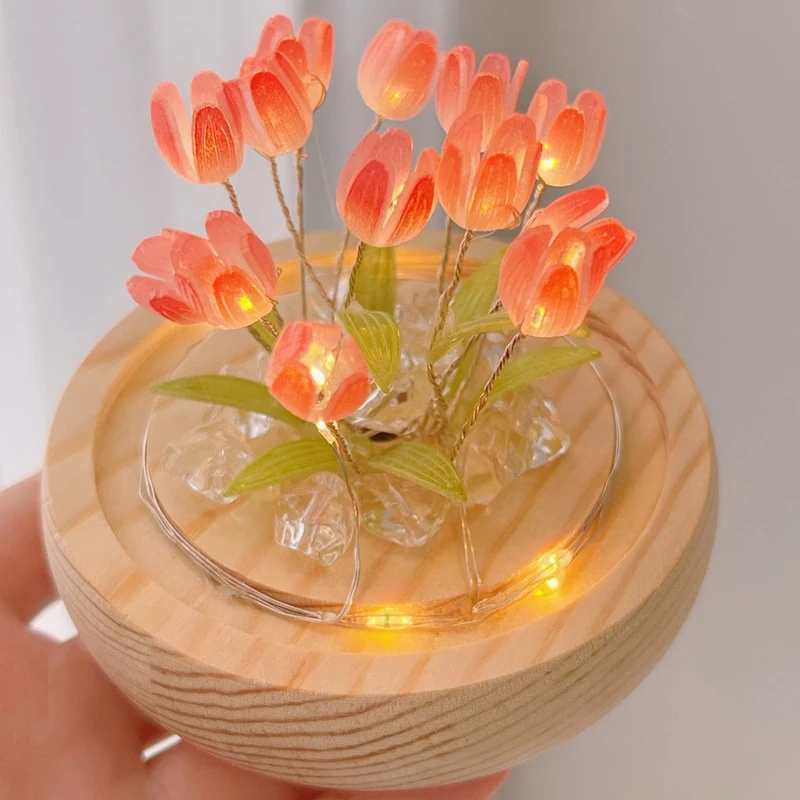 Veilleuse Tulipe à Piles