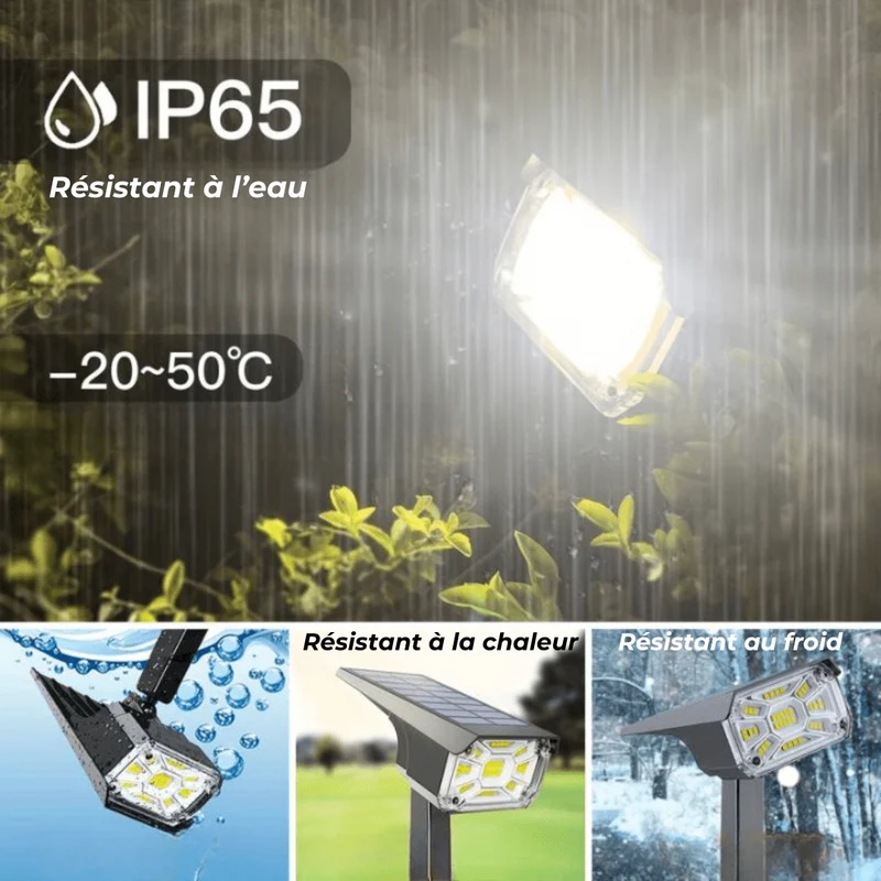 Lampes Solaires LED d'Extérieur Étanches Design Élégant