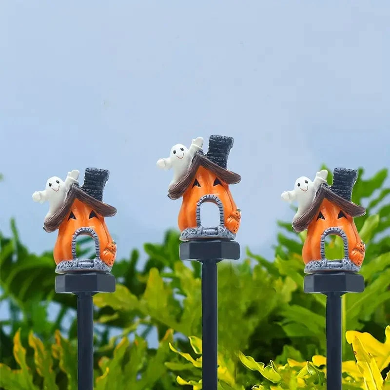 Lampe Solaire Maison-Citrouille Fantaisiste