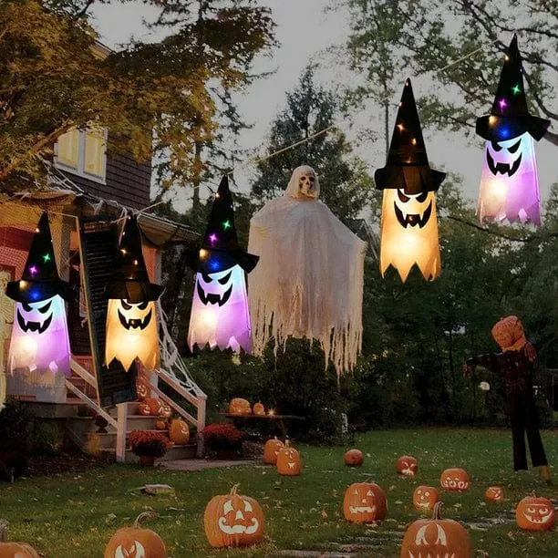 Guirlandes Lumineuses à LED en forme de fantôme (Lot de 4 + 1 offerte)