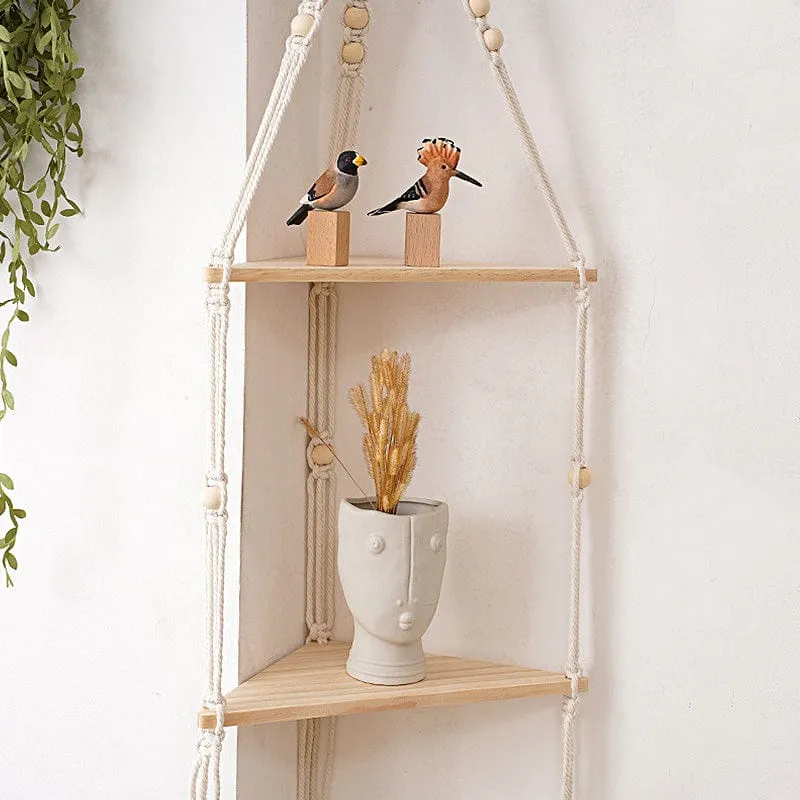 Étagères Suspendue pour Plante en Macramé Artisanal