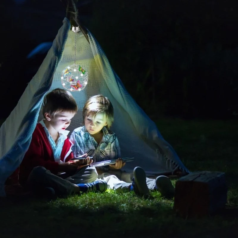 Petite Lampe Solaire Papillons Enchantés