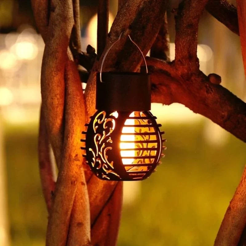 Lanterne Solaire Extérieur Suspendue Enchantée (Lot de 2 + 1 Offerte)