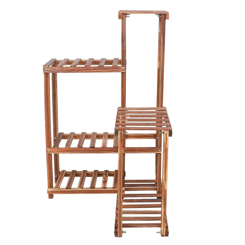 Porte Plante d'Angle en Bois "Angelua"