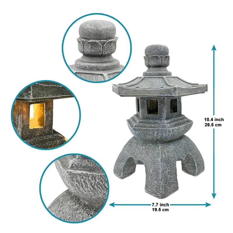 Lanterne Japonaise Solaire pour Jardin Apaisant