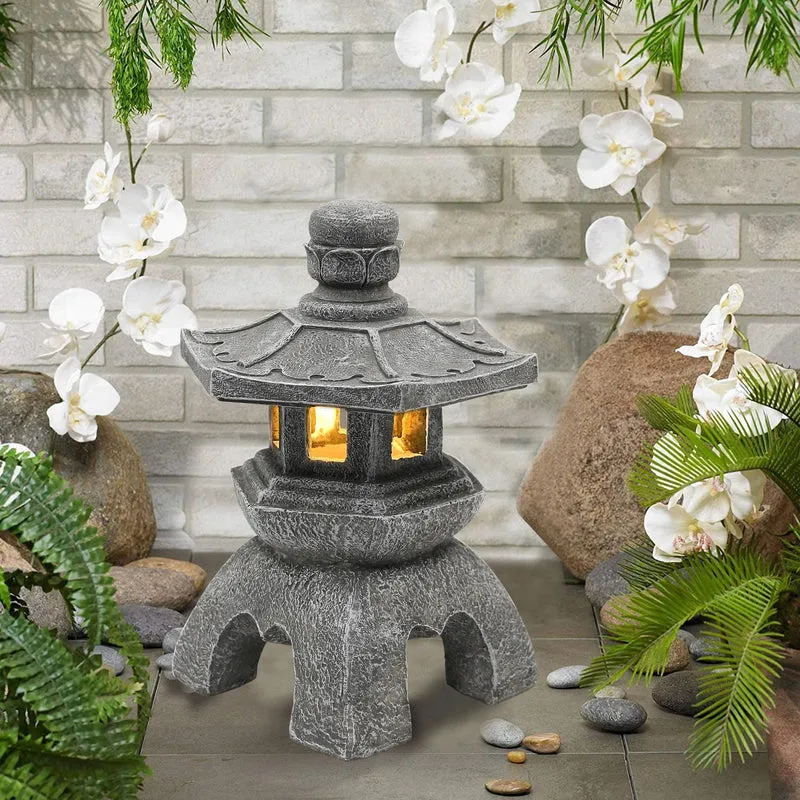 Lanterne Japonaise Solaire pour Jardin Apaisant