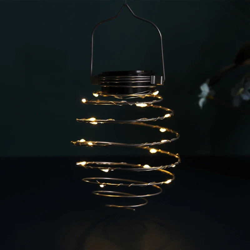 Lanternes Solaires en Spirales ( Lot de 4 pièces )