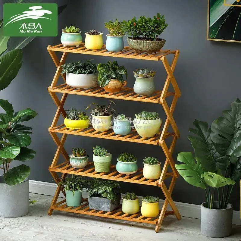 Étagère pour Plante en Bois Pliable "Tolesgarria"