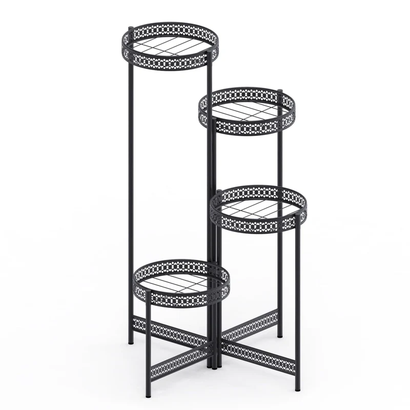 Porte Plante Métal Noir