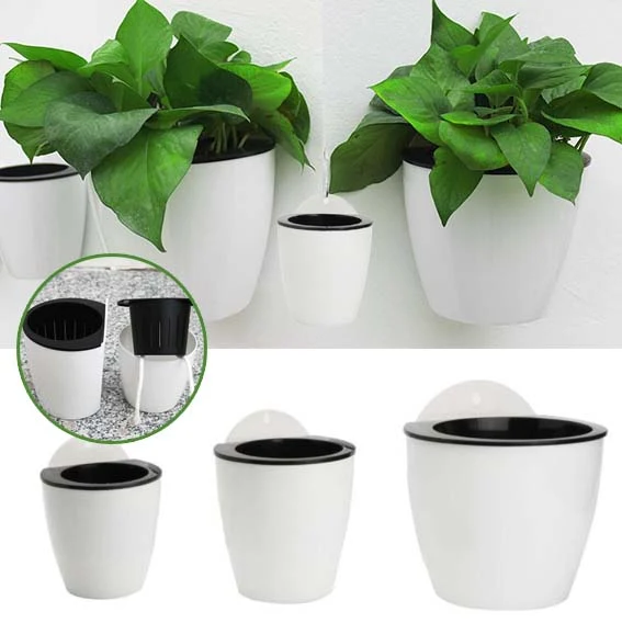 Pot de Fleur Mural Blanc