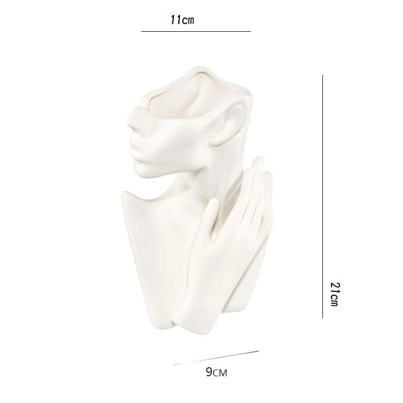 Vase Buste de Femme en Céramique