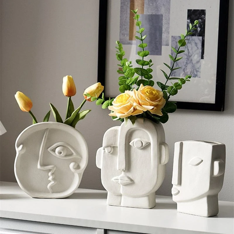 Vase Visage Abstrait