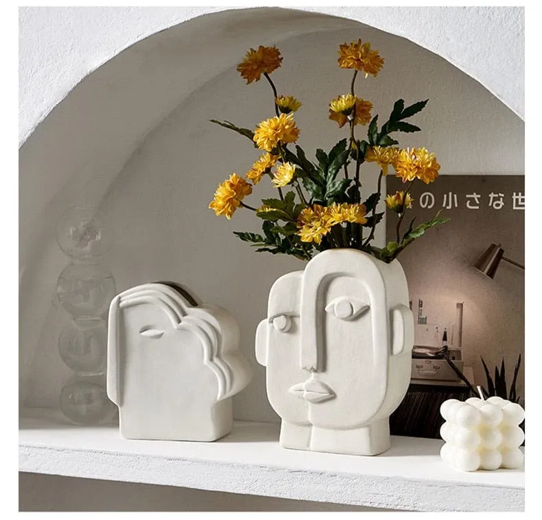 Vase Visage Abstrait