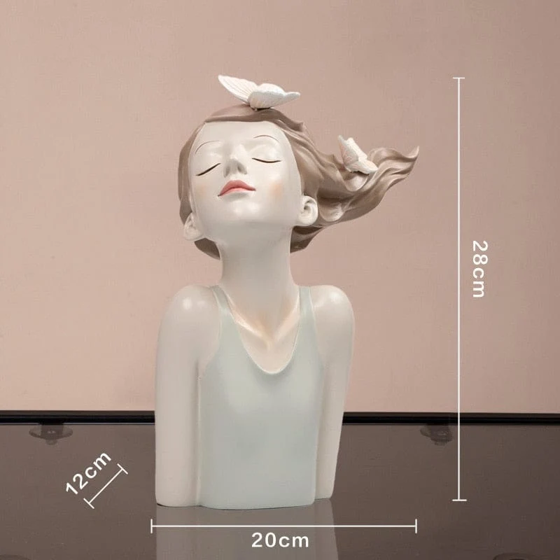 Vase en Céramique "La Jeune Fille aux Papillons"