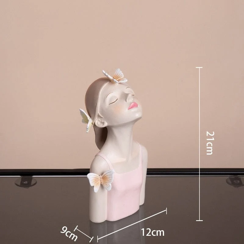 Vase en Céramique "La Jeune Fille aux Papillons"