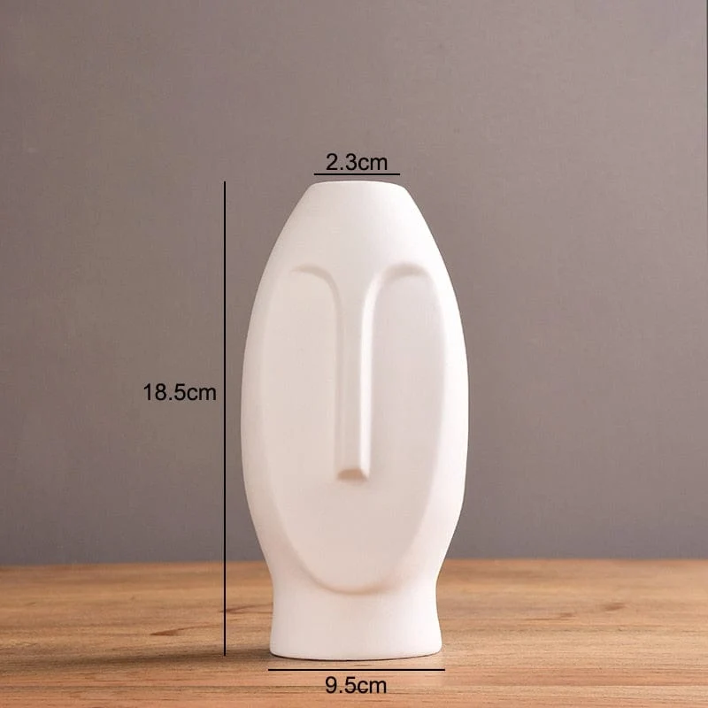 Vase en Céramique "Visage Archaïque"