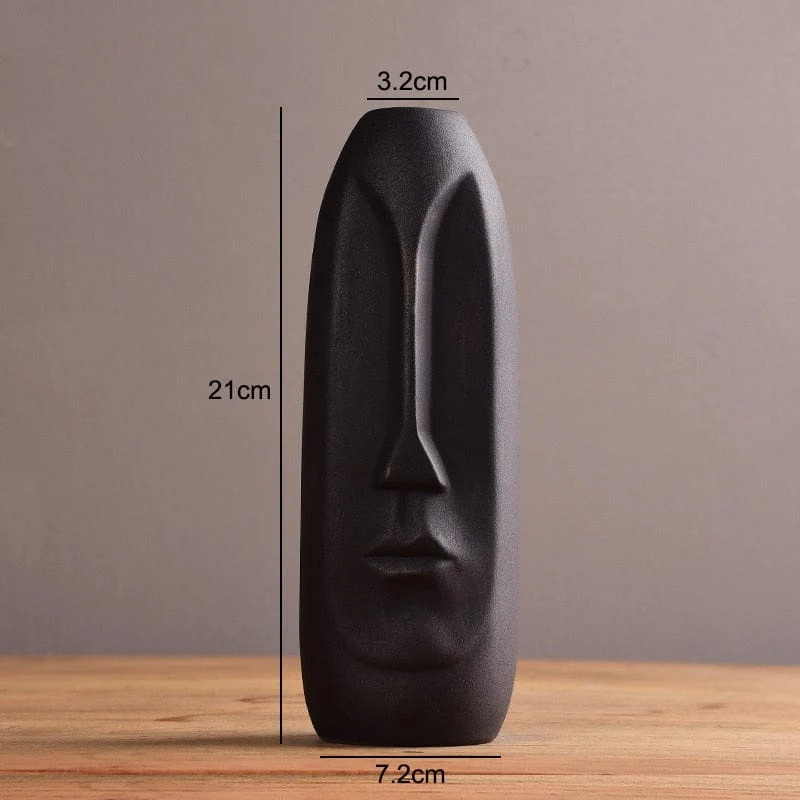 Vase en Céramique "Visage Archaïque"