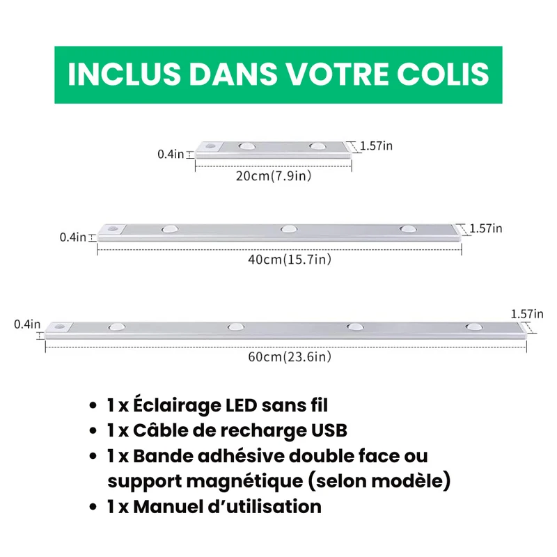 Éclairage Premium LED avec capteur de mouvement