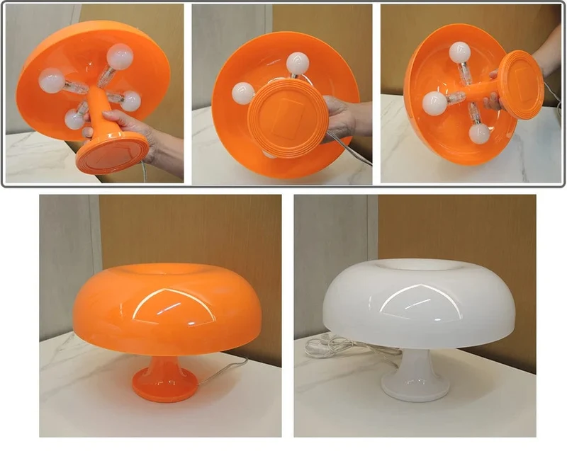 Lampe de table nordique en forme de champignon