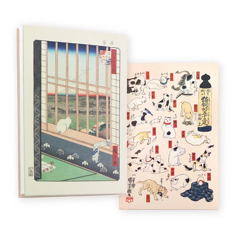 Hyogensha Goshuincho Hiroshige Kuniyoshi Cat Design Notebook