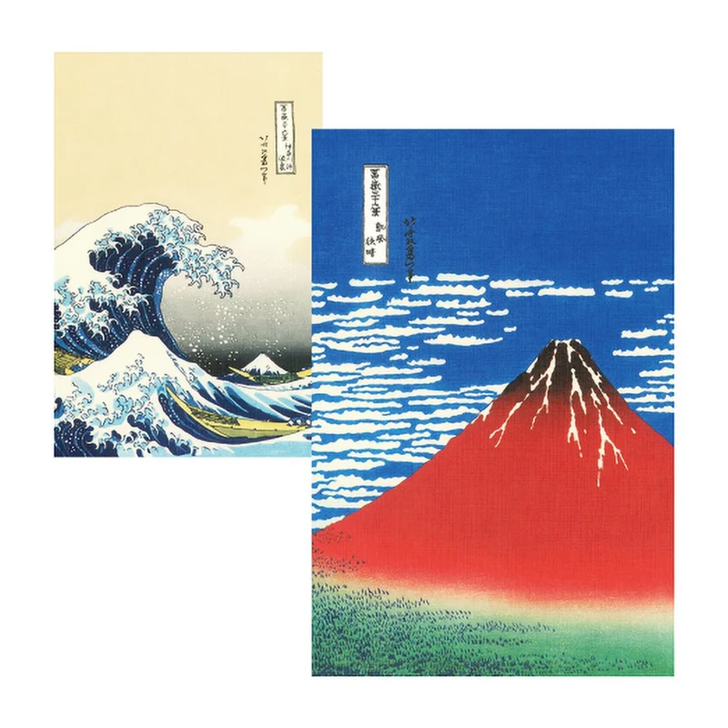 Hyogensha Goshuincho Red Fuji Wave Design Notebook
