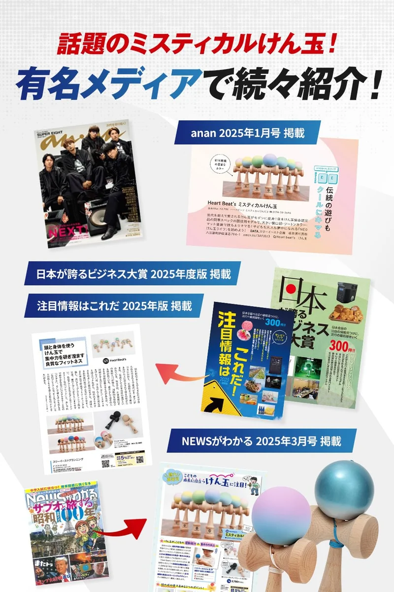 Modern Solid Color Competition Kendama Matte Two-Tone Blue [Heart Beat's]