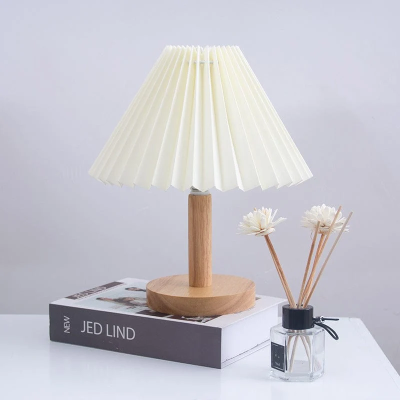 Lampe de Table Tactile Coréenne en Bois Massif