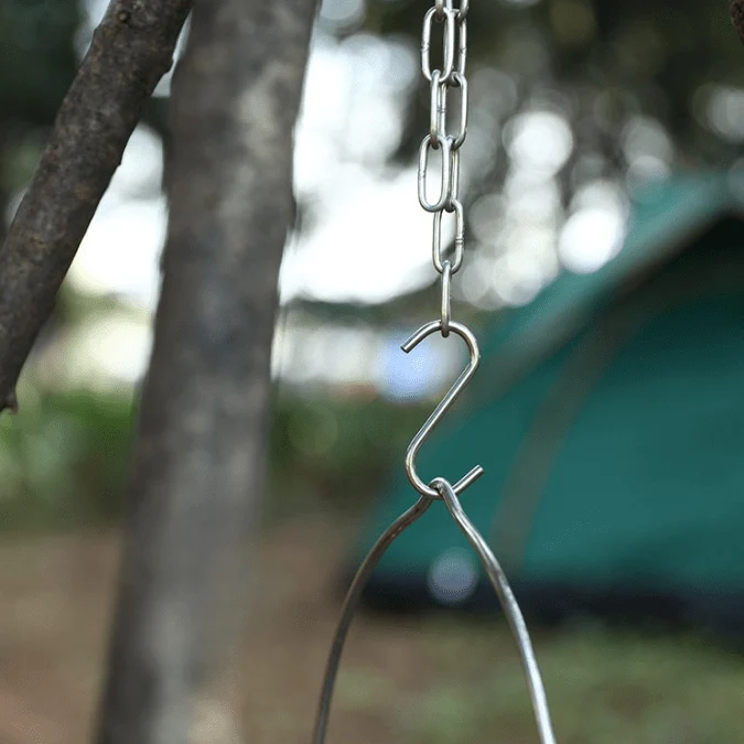 Trépied Nomade de Camping en Acier Inoxydable