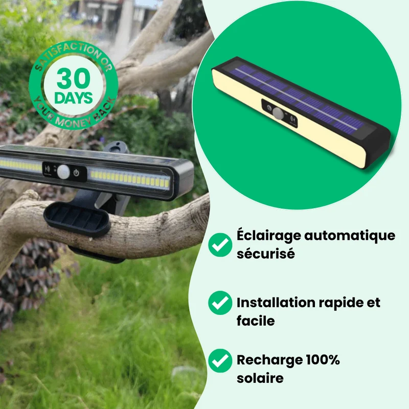 Lampe Solaire Puissante à Détecteur de Mouvements