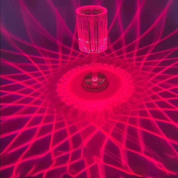Lampe en Crystal effet Diamant Multicolore