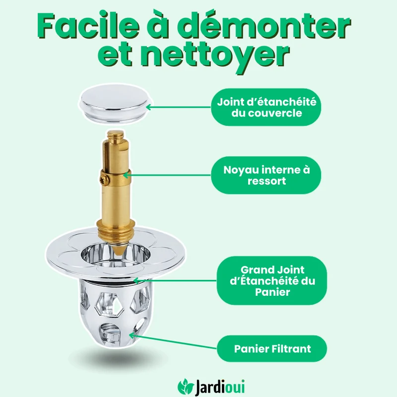 Bouchon d'évier à ressort