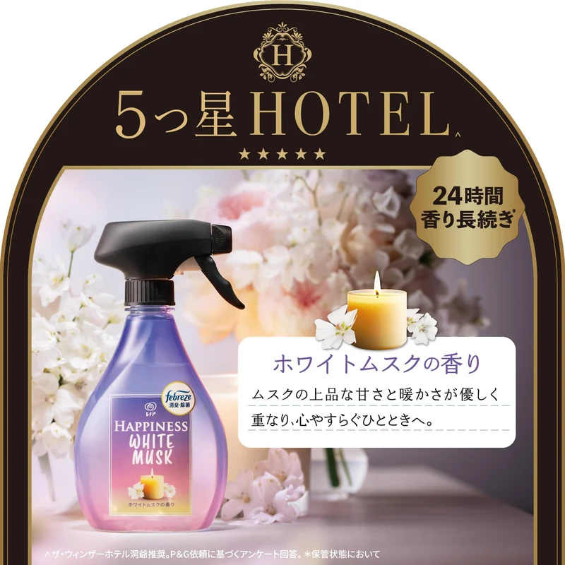 Febreze Lenor Happiness Hotel White Musk Scent Refill XL 610 ml