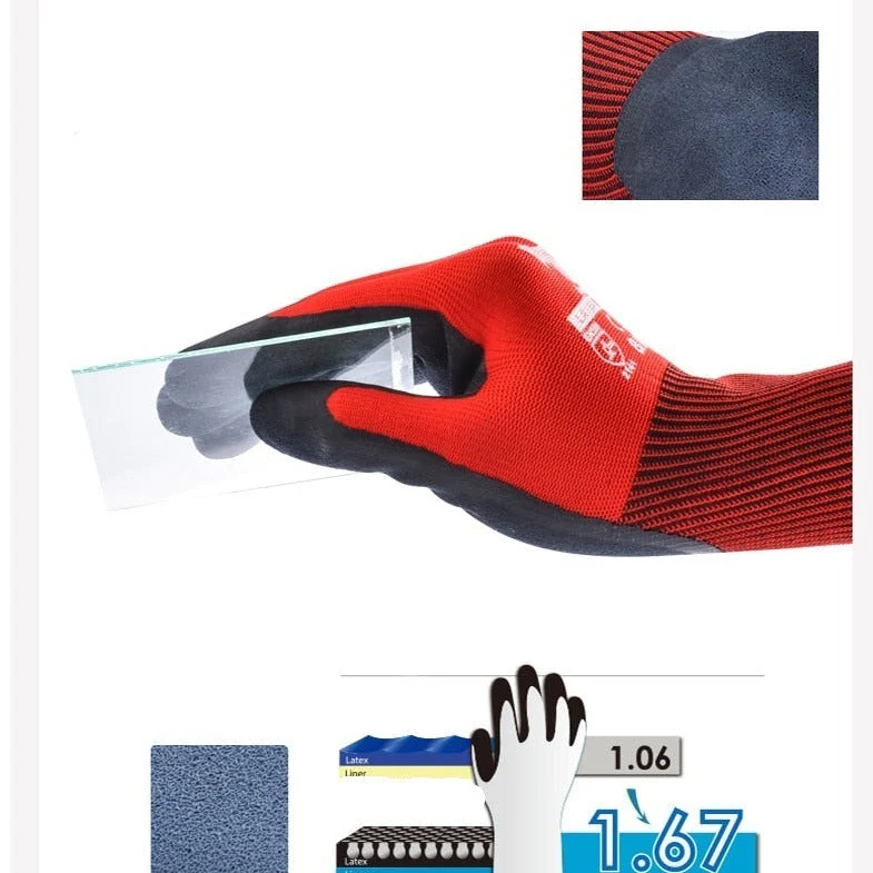 Paire de Gants de jardinage en Nylon respirant, extensible, enduit de Nitrile