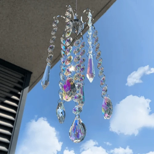 Carillons attrape-soleil en cristal