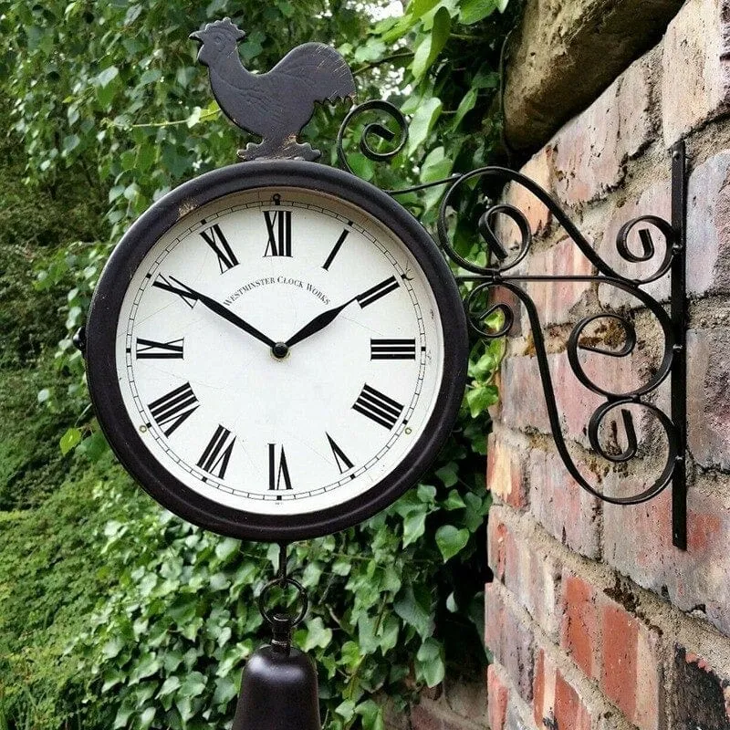 Horloge murale extérieure de jardin