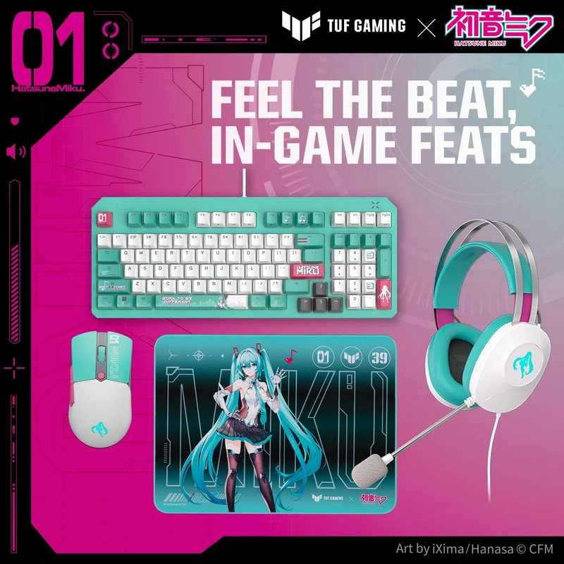 ASUS TUF Gaming Mini Wireless Mouse Hatsune Miku Edition 65g 12 000dpi