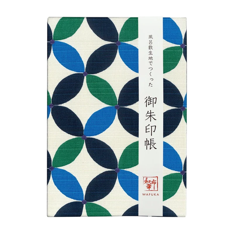 Wafuka Goshuincho 24 Fold Accordion Seal Book Shippo Indigo