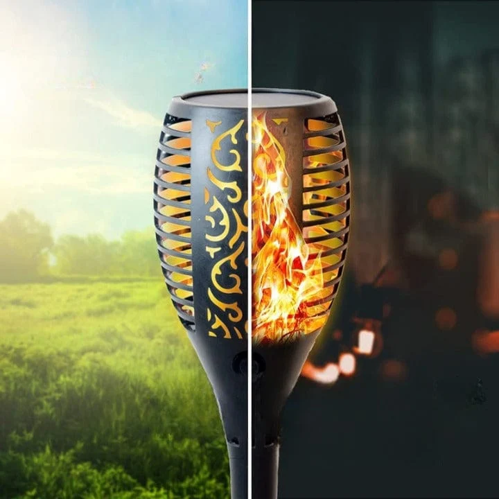 Torche Solaire Effet Flamme Premium
