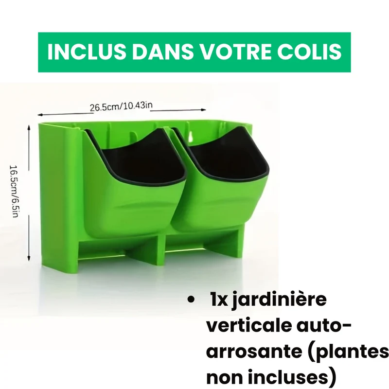 Jardinière verticale auto-arrosante (1 pièce)