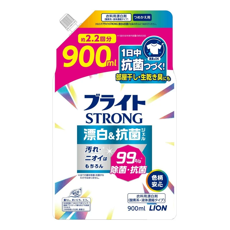 Bright STRONG Bleach Antibacterial Gel Refill 900ml