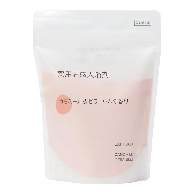 Warming Bath Salt Chamomile & Geranium Scent 360g w/Spoon
