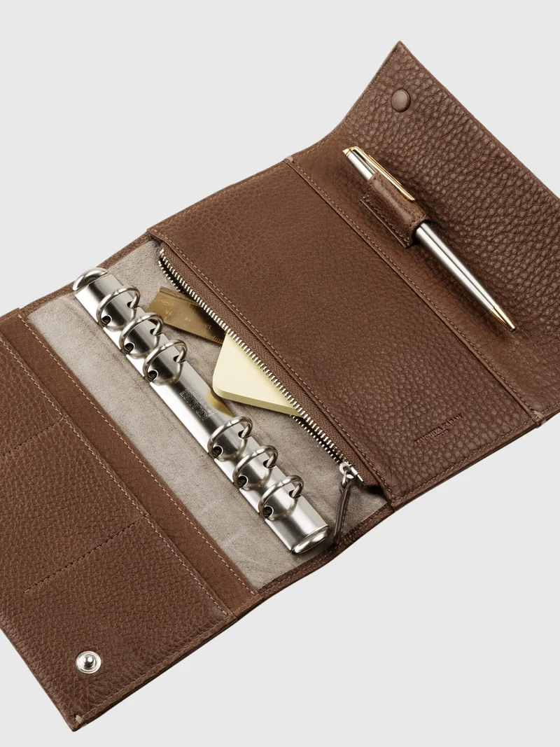 TSUCHIYA KABAN Tone Oilnume Multi-Pocket Bible Planner Made in Japan
